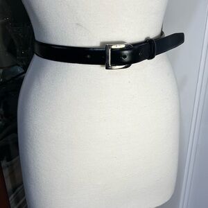 DKNY Black Belt with Silver Buckle women’s small